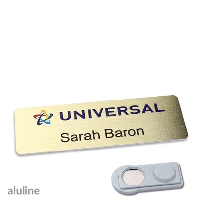 Naambadges aluline-plus® alu-complete magneet smag® magneet | null | 76 x 25 mm
