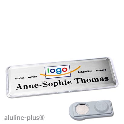 Naambadges polar® alu-print magneet smag® magneet | null | 76 x 25 mm