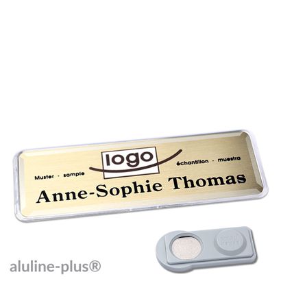 Naambadges polar® alu-print magneet smag® magneet | null | 76 x 25 mm