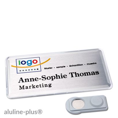 Naambadges polar® alu-print magneet smag® magneet | null | 76 x 38 mm