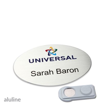 Naambadges aluline-plus® alu-complete magneet smag® magneet | null | 65 x 43 mm