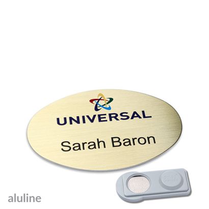 Naambadges aluline-plus® alu-complete magneet smag® magneet | null | 65 x 43 mm