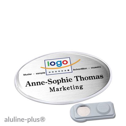 Naambadges polar® alu-print magneet smag® magneet | null | 65 x 43 mm