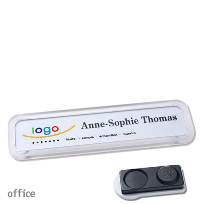 Naambadges office quick-print magneet smag® magneet, extra sterk | null | 75 x 17 mm