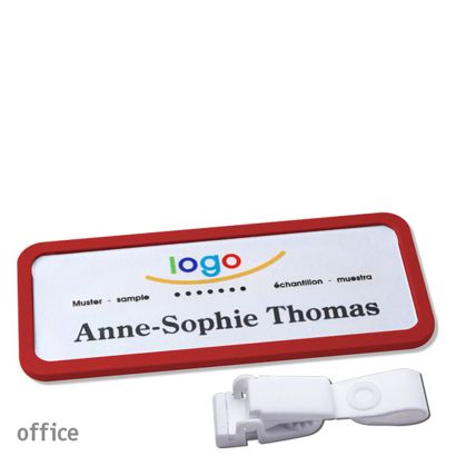 Naambadges office quick-print Ophangclip Ophangclip metaalvrij | null | 75 x 27 mm