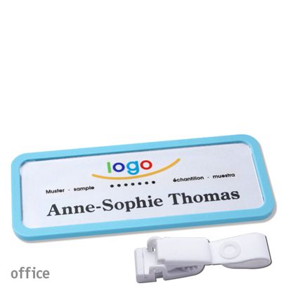 Naambadges office quick-print Ophangclip Ophangclip metaalvrij | null | 75 x 27 mm