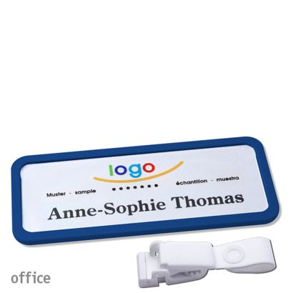 Naambadges office quick-print Ophangclip Ophangclip metaalvrij | null | 75 x 27 mm