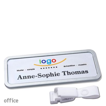 Naambadges office quick-print Ophangclip Ophangclip metaalvrij | null | 75 x 27 mm