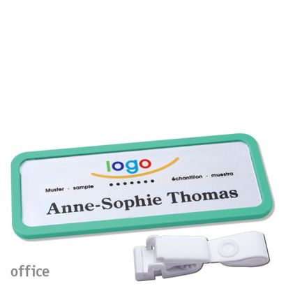 Naambadges office quick-print Ophangclip Ophangclip metaalvrij | null | 75 x 27 mm