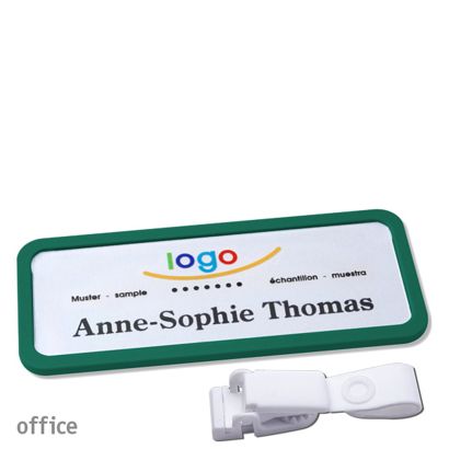 Naambadges office quick-print Ophangclip Ophangclip metaalvrij | null | 75 x 27 mm