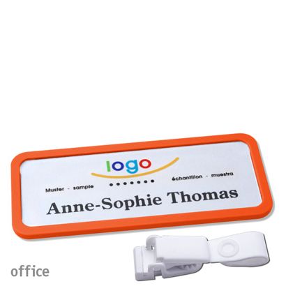 Naambadges office quick-print Ophangclip Ophangclip metaalvrij | null | 75 x 27 mm