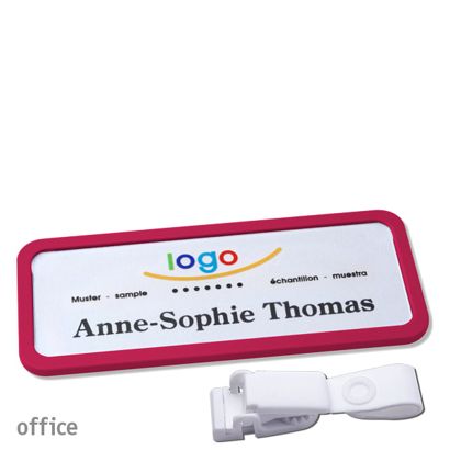 Naambadges office quick-print Ophangclip Ophangclip metaalvrij | null | 75 x 27 mm