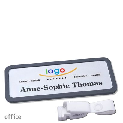 Naambadges office quick-print Ophangclip Ophangclip metaalvrij | null | 75 x 27 mm