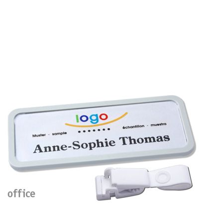 Naambadges office quick-print Ophangclip Ophangclip metaalvrij | null | 75 x 27 mm