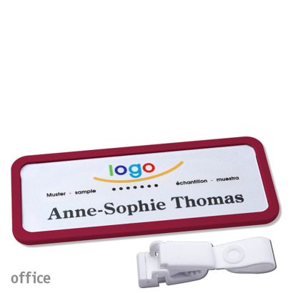 Naambadges office quick-print Ophangclip Ophangclip metaalvrij | null | 75 x 27 mm