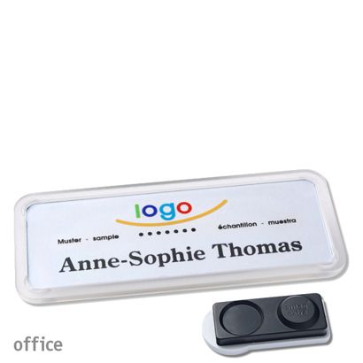 Naambadges office quick-print magneet smag® magneet, extra sterk | null | 75 x 27 mm