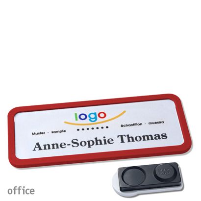 Naambadges office quick-print magneet smag® magneet, extra sterk | null | 75 x 27 mm