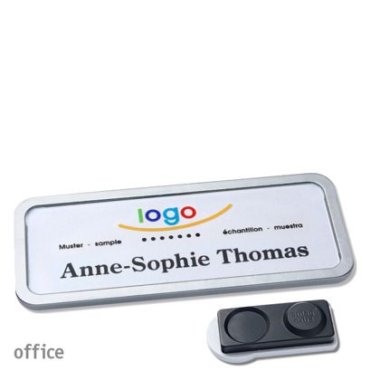Naambadges office quick-print magneet smag® magneet, extra sterk | null | 75 x 27 mm