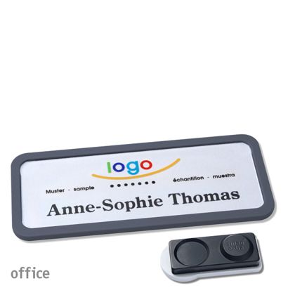Naambadges office quick-print magneet smag® magneet, extra sterk | null | 75 x 27 mm