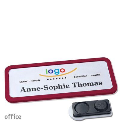 Naambadges office quick-print magneet smag® magneet, extra sterk | null | 75 x 27 mm