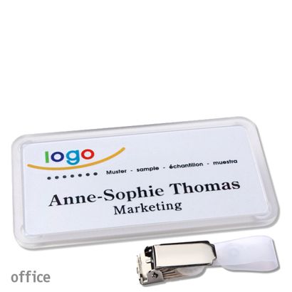 Naambadges office quick-print Ophangclip Ophangclip | null | 75 x 37 mm