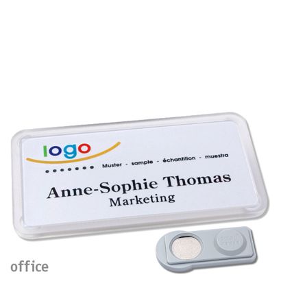 Naambadges office quick-print magneet smag® magneet | null | 75 x 37 mm
