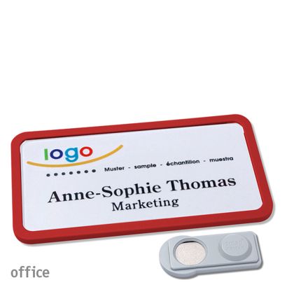 Naambadges office quick-print magneet smag® magneet | null | 75 x 37 mm