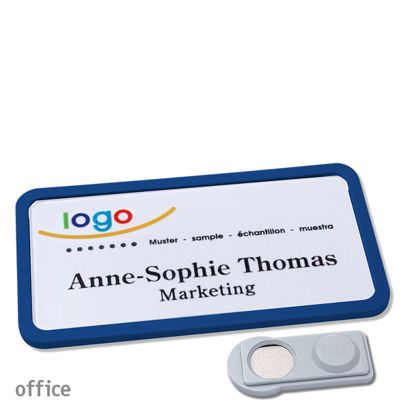 Naambadges office quick-print magneet smag® magneet | null | 75 x 37 mm