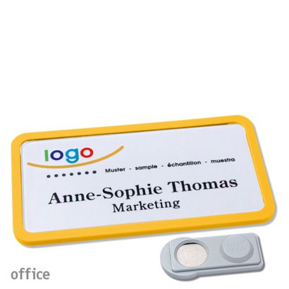 Naambadges office quick-print magneet smag® magneet | null | 75 x 37 mm