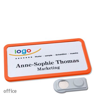 Naambadges office quick-print magneet smag® magneet | null | 75 x 37 mm