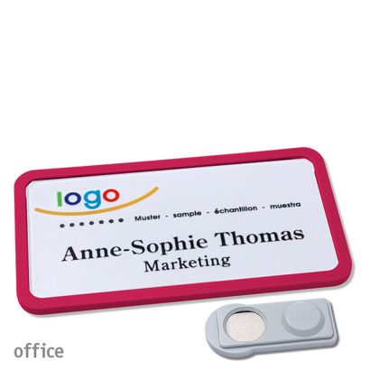 Naambadges office quick-print magneet smag® magneet | null | 75 x 37 mm