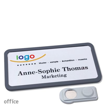 Naambadges office quick-print magneet smag® magneet | null | 75 x 37 mm