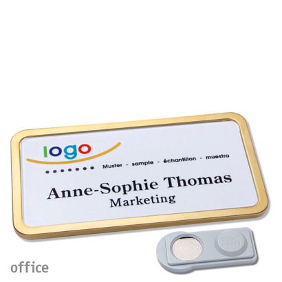 Naambadges office quick-print magneet smag® magneet | null | 75 x 37 mm