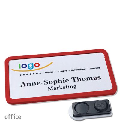 Naambadges office quick-print magneet smag® magneet, extra sterk | null | 75 x 37 mm