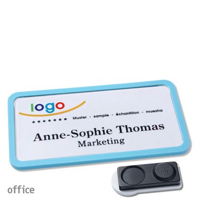 Naambadges office quick-print magneet smag® magneet, extra sterk | null | 75 x 37 mm