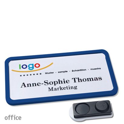 Naambadges office quick-print magneet smag® magneet, extra sterk | null | 75 x 37 mm