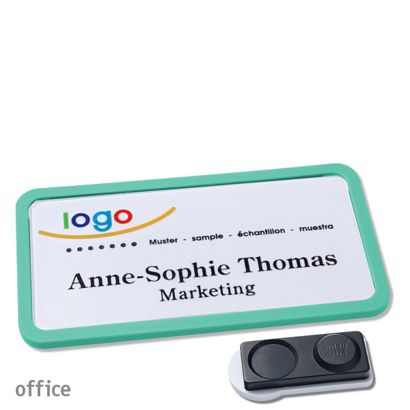 Naambadges office quick-print magneet smag® magneet, extra sterk | null | 75 x 37 mm