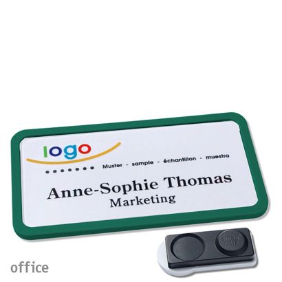 Naambadges office quick-print magneet smag® magneet, extra sterk | null | 75 x 37 mm