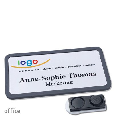 Naambadges office quick-print magneet smag® magneet, extra sterk | null | 75 x 37 mm