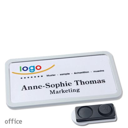 Naambadges office quick-print magneet smag® magneet, extra sterk | null | 75 x 37 mm