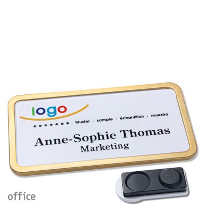 Naambadges office quick-print magneet smag® magneet, extra sterk | null | 75 x 37 mm