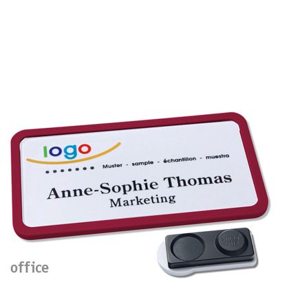 Naambadges office quick-print magneet smag® magneet, extra sterk | null | 75 x 37 mm