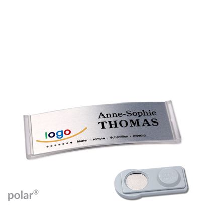 Naambadges polar® alu-complete magneet smag® magneet | null | null | 64 x 22 mm