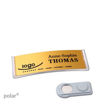 Naambadges polar® alu-complete magneet smag® magneet | null | null | 64 x 22 mm