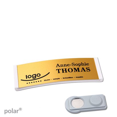 Naambadges polar® alu-complete magneet smag® magneet | null | null | 64 x 22 mm