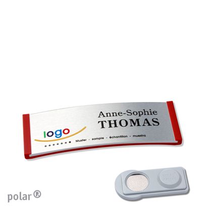 Naambadges polar® alu-complete magneet smag® magneet | null | null | 64 x 22 mm