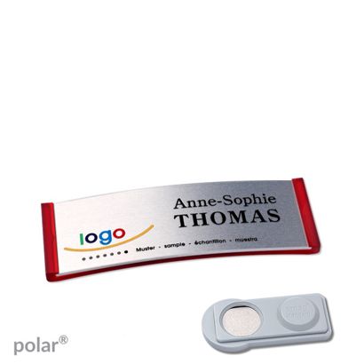 Naambadges polar® alu-complete magneet smag® magneet | null | null | 64 x 22 mm