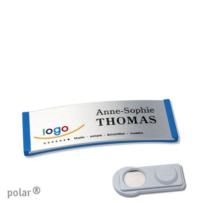 Naambadges polar® alu-complete magneet smag® magneet | null | null | 64 x 22 mm