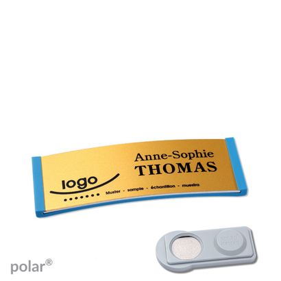 Naambadges polar® alu-complete magneet smag® magneet | null | null | 64 x 22 mm