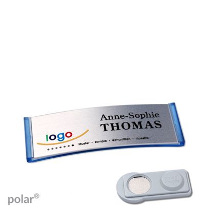Naambadges polar® alu-complete magneet smag® magneet | null | null | 64 x 22 mm